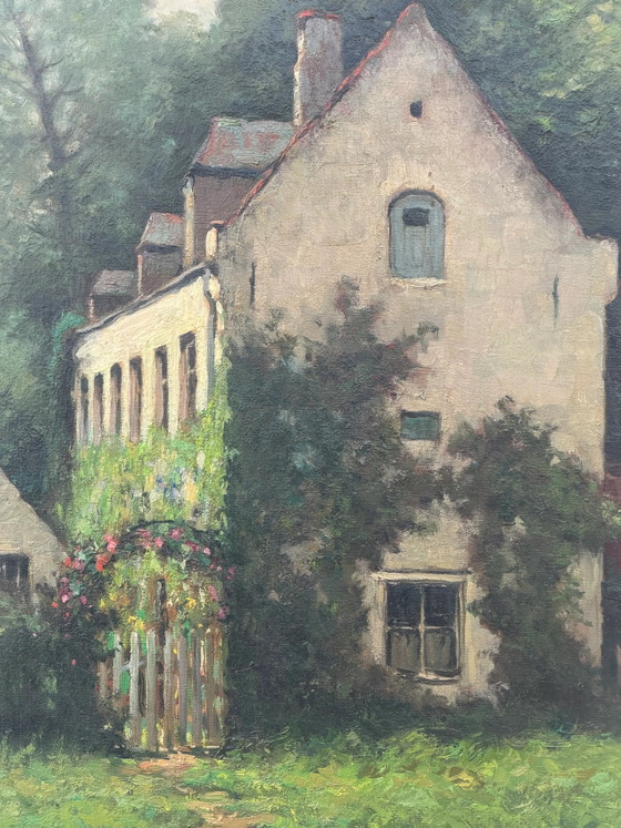 Cuadro antiguo al óleo sobre lienzo de Wuest – Escena rural – 110 x 96 cm – Pinturas y dibujos (photo 7 of 9)
