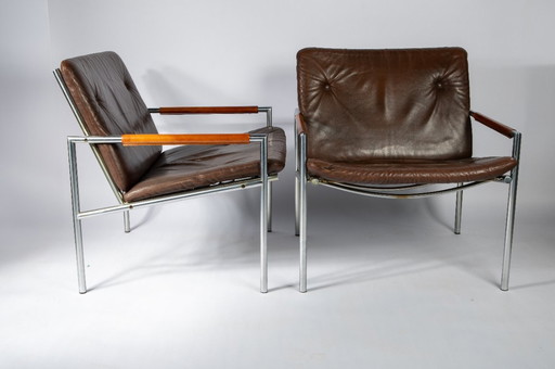 Conjunto de sillones SZ03 de Martin Visser para T Spectrum, Países Bajos, década de 1970