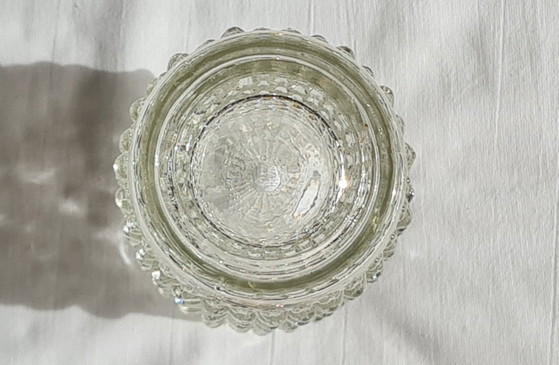František Pečený pressed glass vase Heřmanova Huť glassworks / Sklo Union (photo 7 of 14)