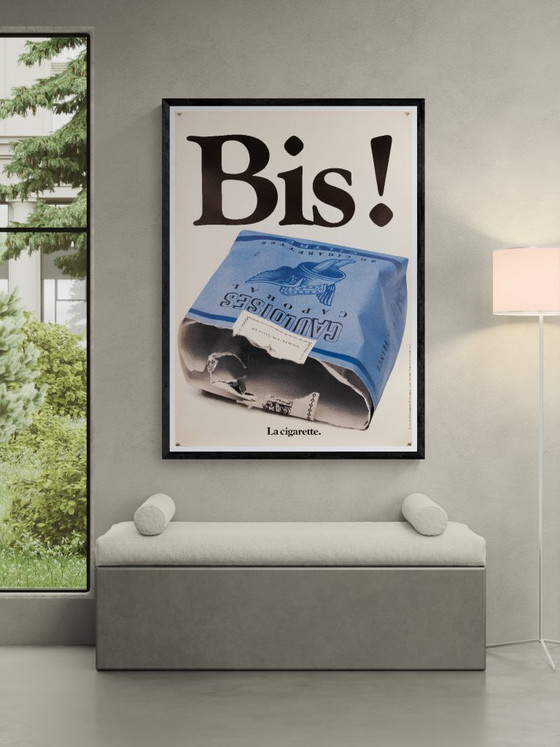 Image 1 of Gauloises Bis! La Cigarette – 1978 – Original Vintage Advertising Poster by Looser, Dallenbach – Mid-Century – 128x90.5 cm