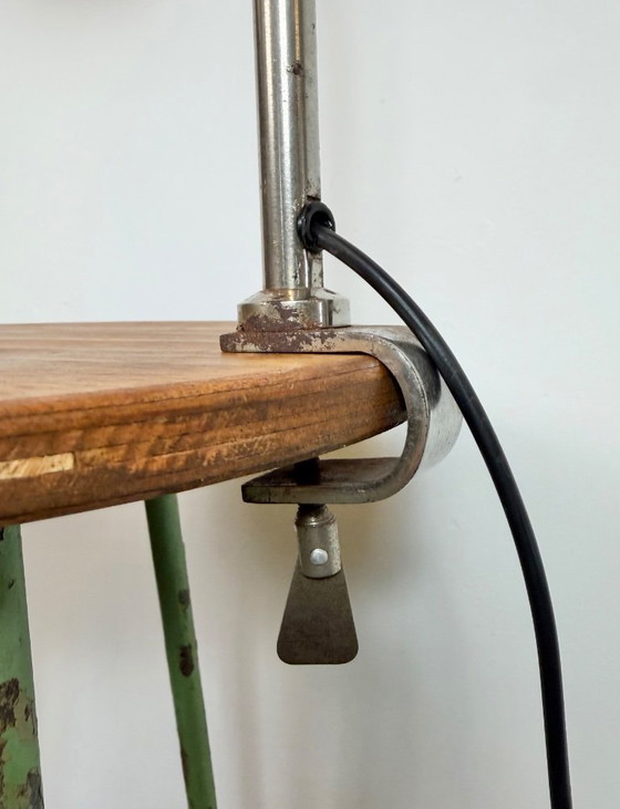 Image 1 of Industrial Workshop Gooseneck Table Lamp, 1960s
