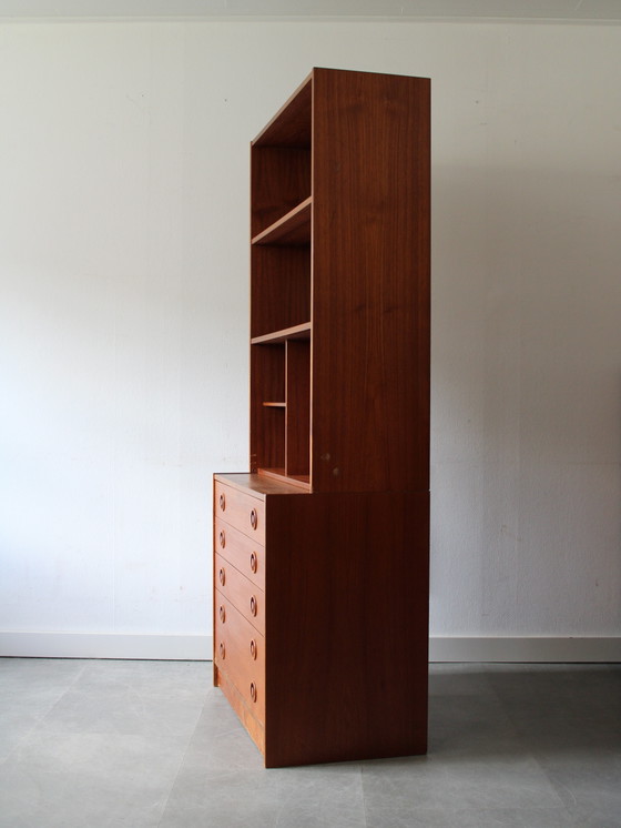 Image 1 of Vintage Deens modulair wandmeubel in teak