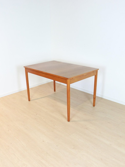 Vintage Teak Dining Table With Tumble Top