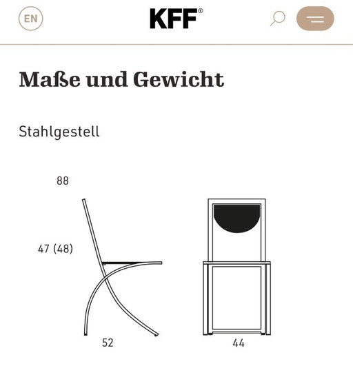 4x “Sinus” stoel – Karl-Friedrich Förster (KFF) – 1e druk