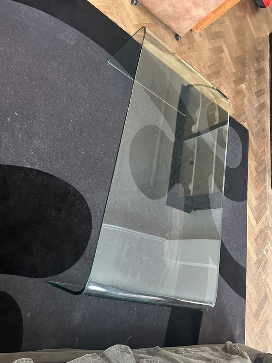 Image 1 of Glazen design tafel van Fiam Waterfall 1970