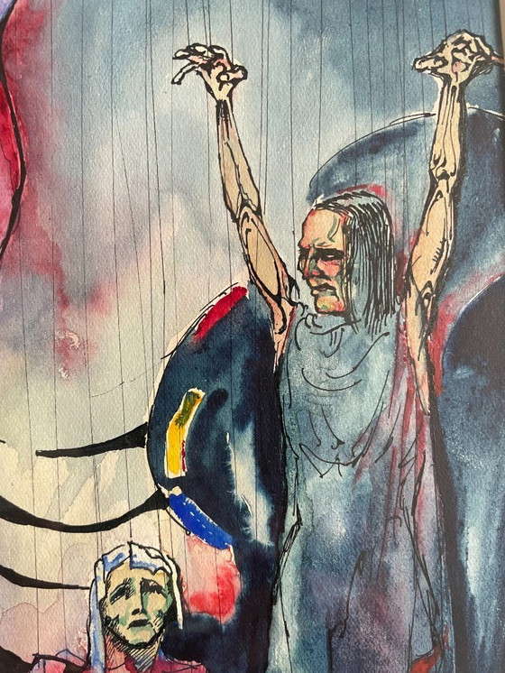 Image 1 of Original 1936 European Dutch Expressionist Signed Painting