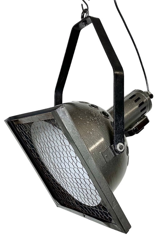 Foco de teatro gris vintage de Elektrosvit, década de 1970