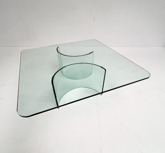 Image 1 of Moderne Italiaanse Glazen Salontafel, 1970’s