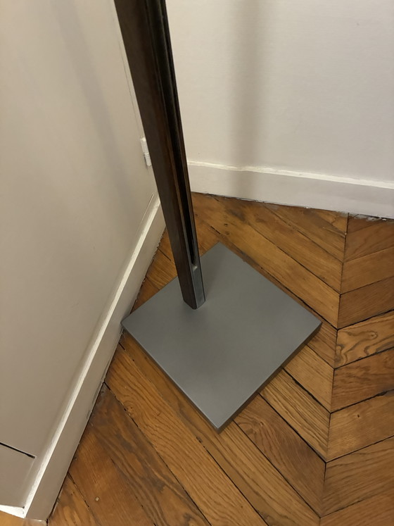 Image 1 of Lampadaire Cinna bois chrome et tissu