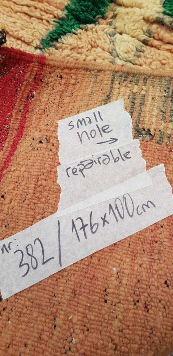 Image 1 of Alfombra bereber de lana anudada a mano, 176 x 100 cm