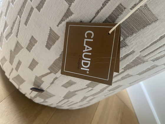 Pouf Claudi 49x42 cm, Footstools & poufs, Cotton, Textile, Creme (photo 4 of 5)