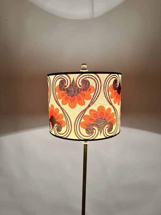Vintage 60s Floor light, Metal, Textile, Black (photo 6 of 14)
