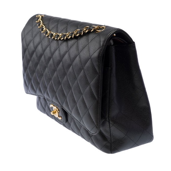 Image 1 of CHANEL Timeless/Classique Tasche aus schwarzem Leder - 103508