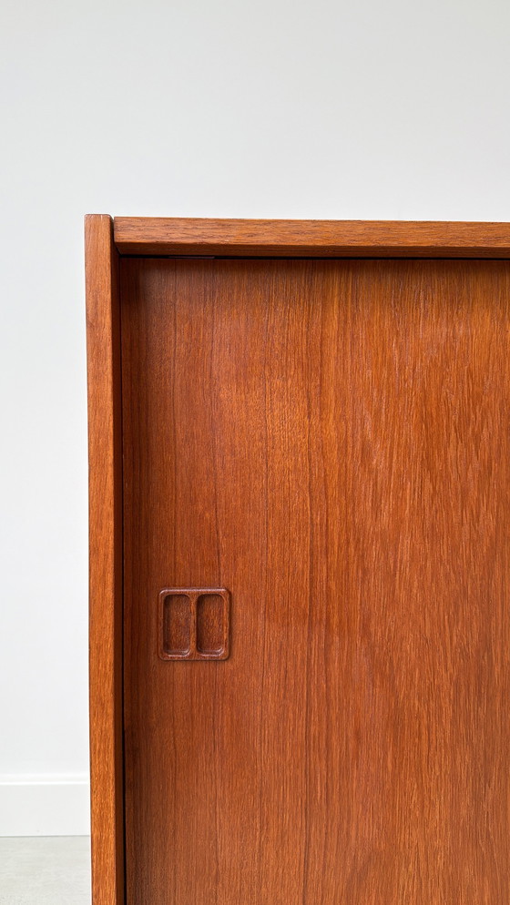 Image 1 of Vintage Danish wooden cabinet with sliding doors