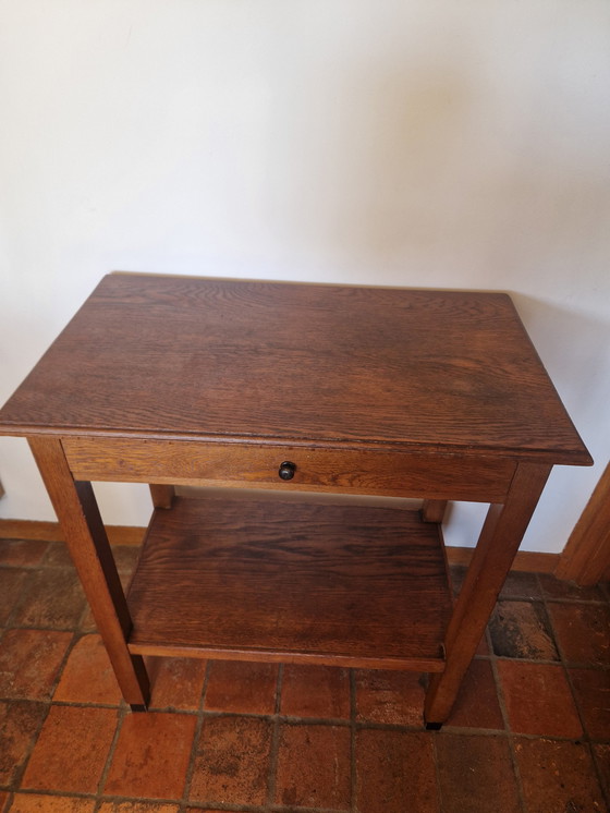 Image 1 of Elegante mesa auxiliar Art Déco con cajón, mesa de té