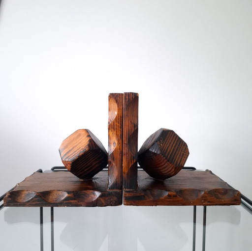 Set di fermalibri vintage in legno in stile Art Déco, anni '30/'40. – decoratieve objecten, Wood (photo 2 of 8)