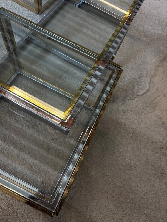 Image 1 of Belgochrom coffee table with 2 side tables