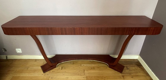 Image 1 of Art Deco rosewood console table from the 1930s