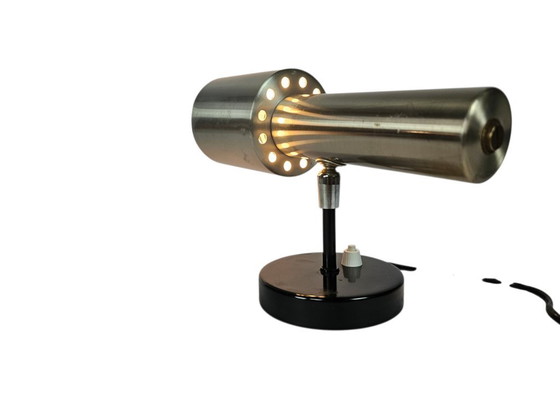 Image 1 of Koch & Lowy - wall spotlight - Stainless Steel - Space Age lighting - America - 60s