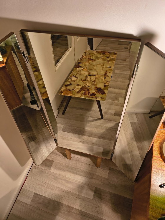 Image 1 of Vintage Triptych Mirror – 1950s/60s Vanity Mirror