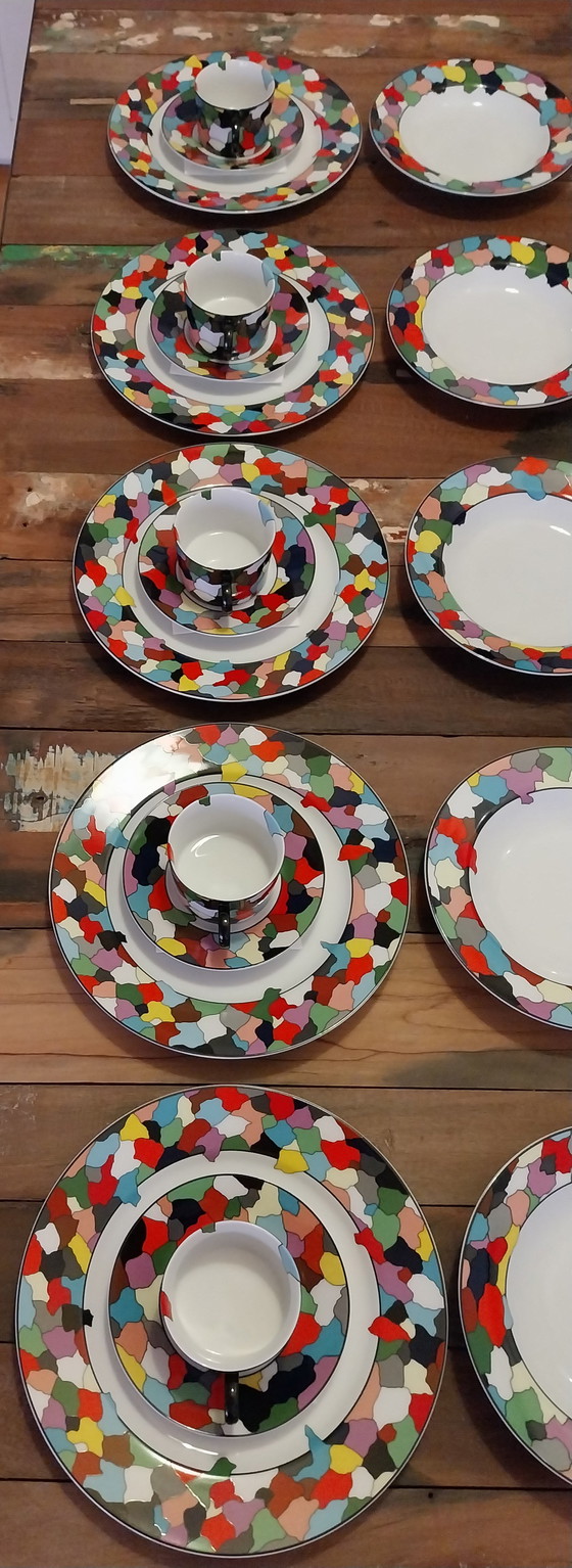Image 1 of DESIGN-IKONE: Taitù "Dieci" 1986 Zeitkapsel neu 25-teilig – Komplettes Set für 4 Personen + komplettes Ersatzset!