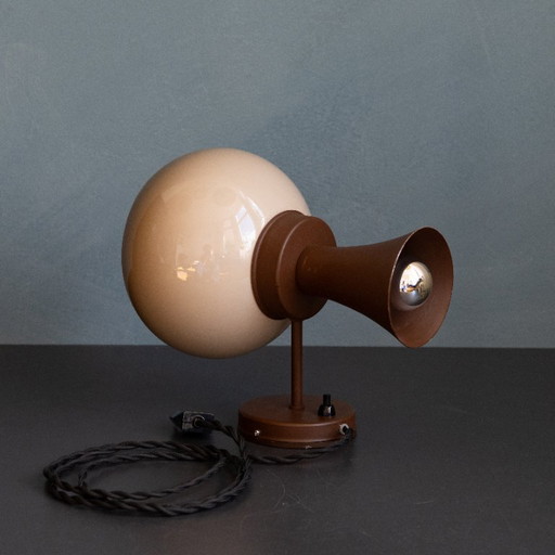 Brown Herda Diabolo Vintage Mushroom Wall Lamp