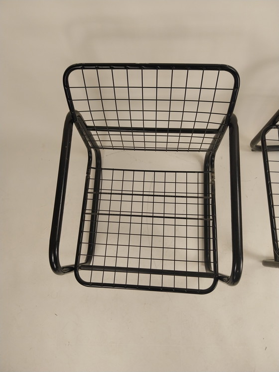 Image 1 of 1 x ensemble de 2 fauteuils vintage Ikea mölle en fil d'acier 1980 par Knut et Marianne Hagberg.