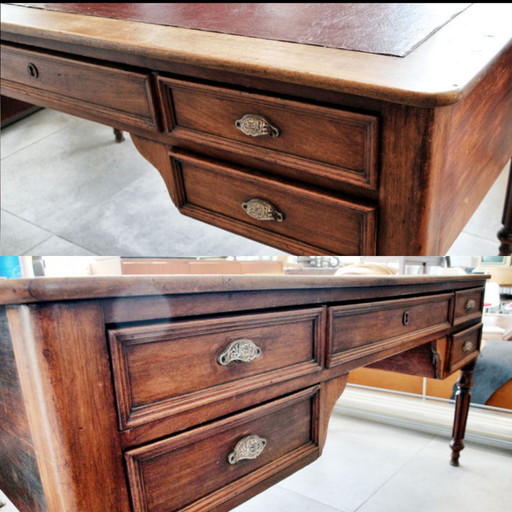 Bureau classique ancien en bois Louis XVI