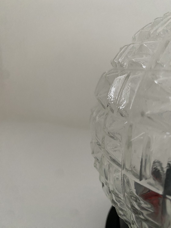 Image 1 of Lampada da soffitto vintage massiccia - lampada da parete nera anni '70