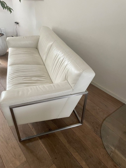Leolux Bank Adartne leer wit 