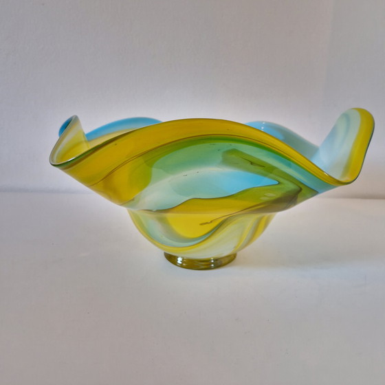 Image 1 of Portafrutta vintage in vetro Goldan Talast