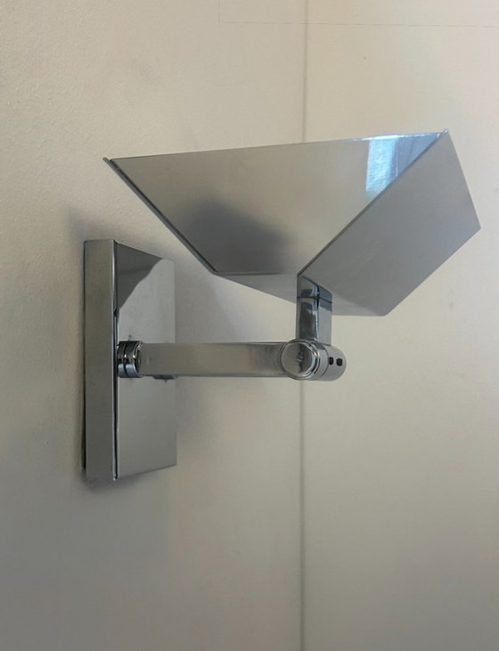 Image 1 of Coppia di applique vintage regolabili, metallo cromato, Francia 1970