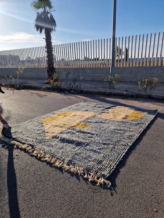 Image 1 of Tapis beni ouraine en laine pure traditionnelle taille 2,5/3 m