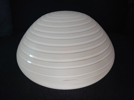 Image 1 of Vintage Brüne Glas Germany swirl plafonnière