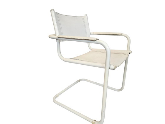 Image 1 of Bauhaus design - Mart Stam - Visitor chair - Matteo Grassi - leer - buisframe -  70's