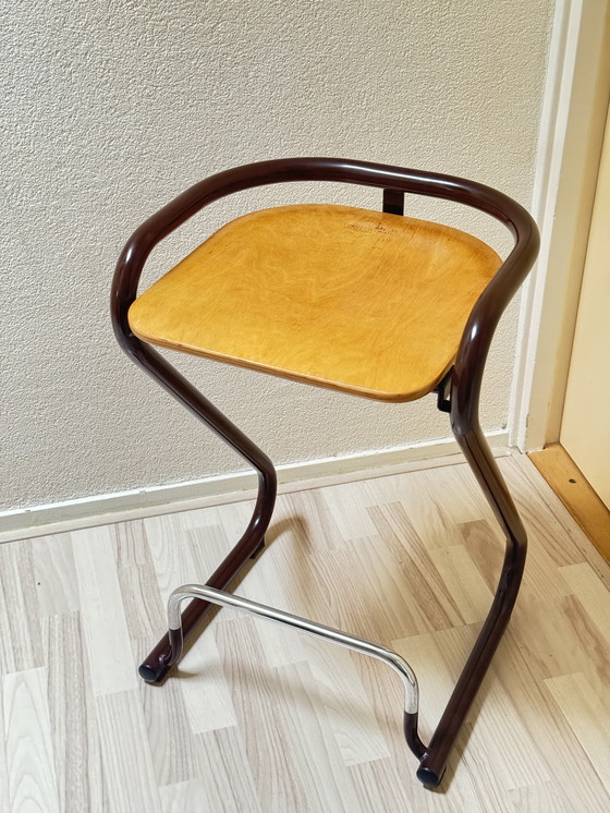 Image 1 of Autentico sgabello da bar S70 degli anni '60 di Lindau & Lindekrantz per Lammhults: icona del design scandinavo