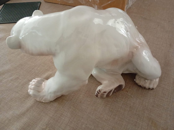 Image 1 of Large porcelain polar bear by Bing & Grondhal B&G from 1857
