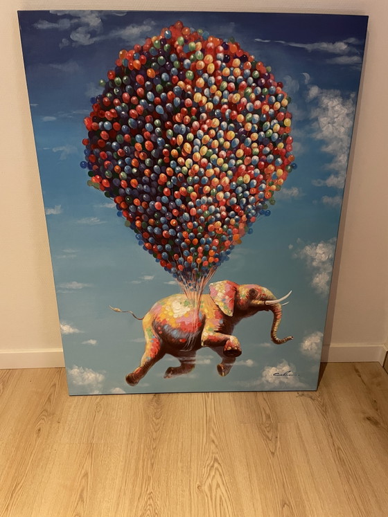 Dipinto Elefante Volante – Dipinti e disegni, Altro (photo 3 of 5)
