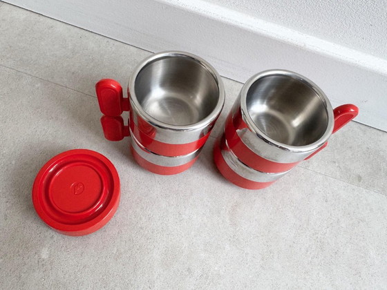 4x Vintage Morinox Espresso Cups From the 70s – Crockery, Metal, Plastic (photo 5 of 9)