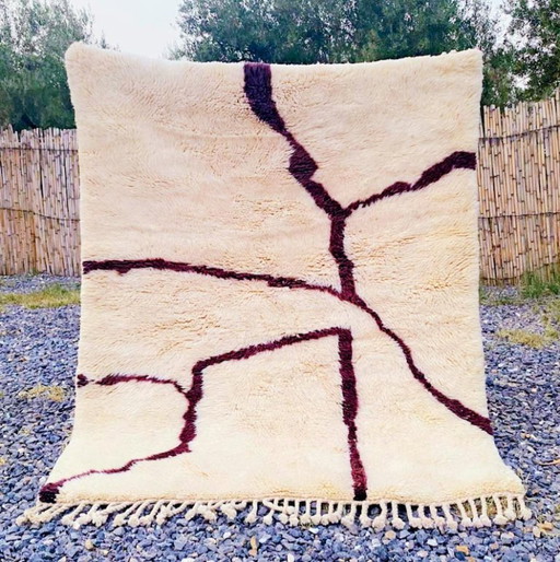 Tappeto Beni Ouarain in lana autentica 200 cm x 150 cm