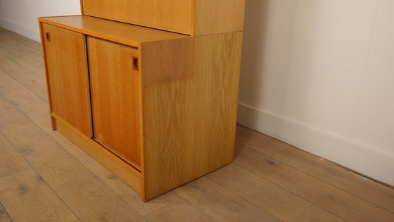 Image 1 of Armoire murale vintage | Bibliothèque | Chêne | Portes coulissantes