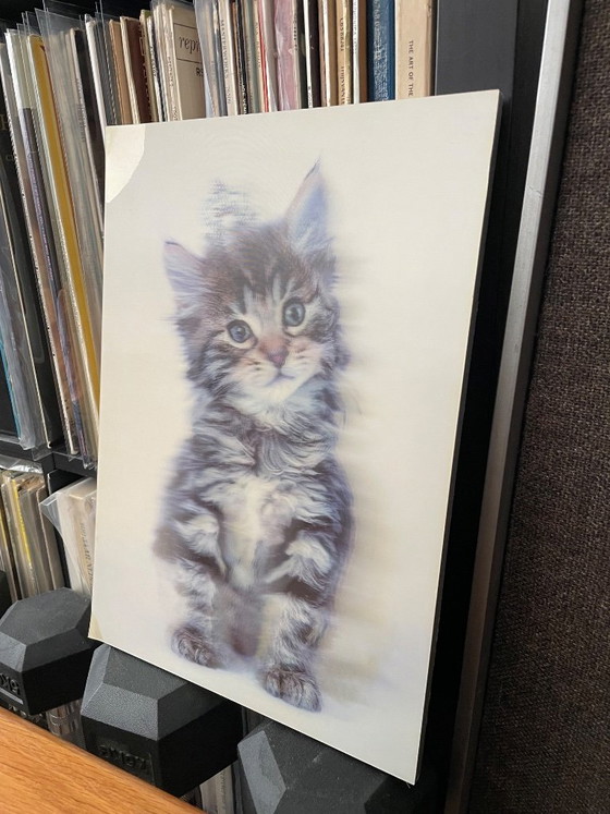 Impresión lenticular, Gatito, Multicolor, Láminas artísticas, 1990 (foto 2 de 11)