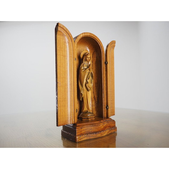 Image 1 of Vintage hand carved sacred wood altar