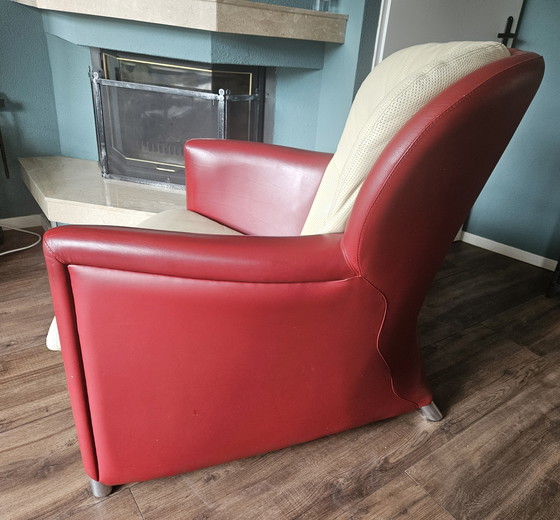 Image 1 of Leolux Excalibur Fautuil rood leder