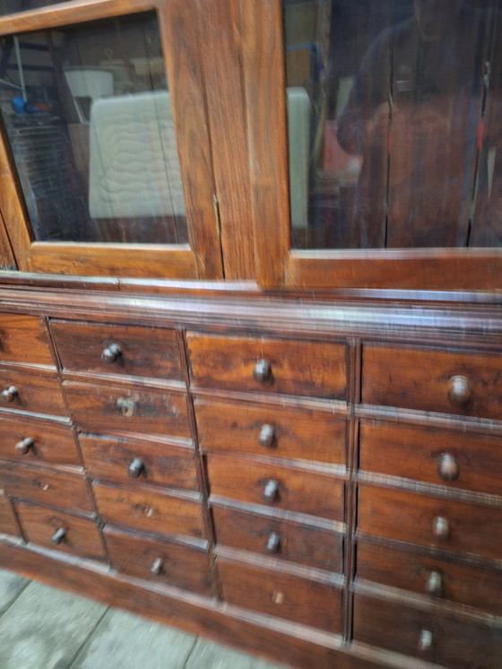 Image 1 of Teak apothecary cabinet