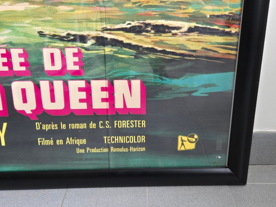 Image 1 of ORIGINELE VINTAGE POSTER 120x160cm DE ODYSSEE VAN DE AFRICAN QUEEN HUMPHREY BOGART