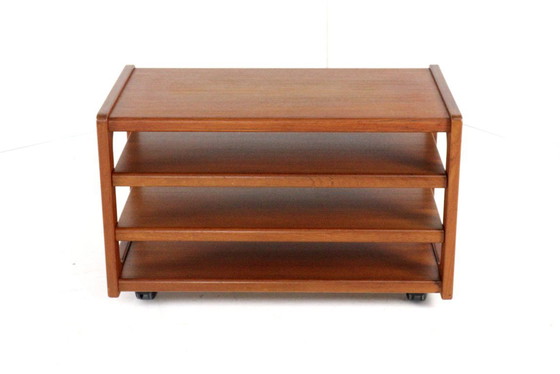 Image 1 of Meuble audio vintage sur chariot « Hogager », design danois