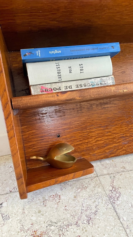 Image 1 of Geometrische wandplank massief eiken VINTAGE