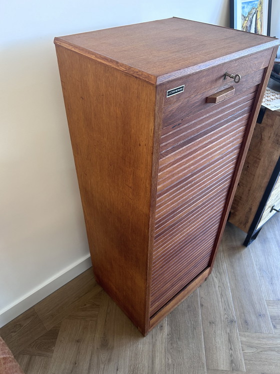 Image 1 of Vintage filing/rolling door cabinet