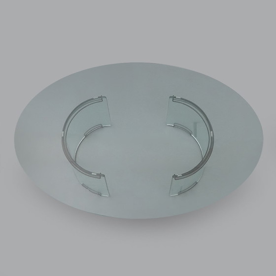 Image 1 of Tavolino "Adam" in vetro trasparente di Luigi Massoni per Gallotti e Radice, anni '70